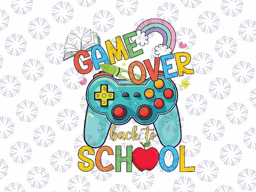 Retro Game Over Back To School Png, Back To School Life Png, Back To School Png, Digital Download
