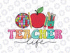 Teacher Life Retro Teacher First Day of School Svg, Teacher Retro Appreciation Svg, Back To School Png, Digital Download