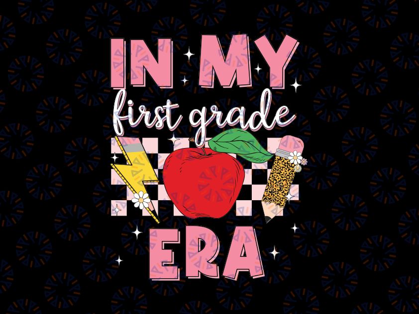 In My Elementary Era Svg, Girl Back To School Apple Svg, 1st Day Of School, Back To School Png, Digital Download