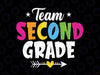 Team Second Grade Teachers Svg, 2nd Grade Back To School Svg, Back To School Png, Digital Download