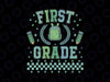 First Grade Green Backpack Checkered Svg, First Day Of School First Grader Svg, Back To School Png, Digital Download