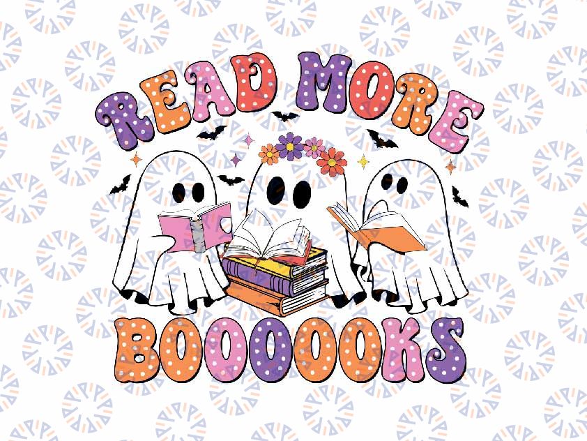 Read More Books Svg, Retro Teacher Halloween Spooky Teacher Svg, Back To School Png, Digital Download