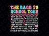 Custom Name Teacher Learning Rock The Back To School Tour Svg, Groovy Teacher Svg, Back To School Png, Digital Download