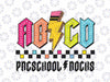 ABCD Preschool Rocks Pencil Lightning Teachers Rock Svg, Back To School Png, Digital Download