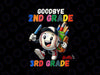 PNG ONLY Goodbye 2nd Grade Hello 3rd Grade Png, Funny Baseball Boys Go To School Png, Back To School Png, Digital Download