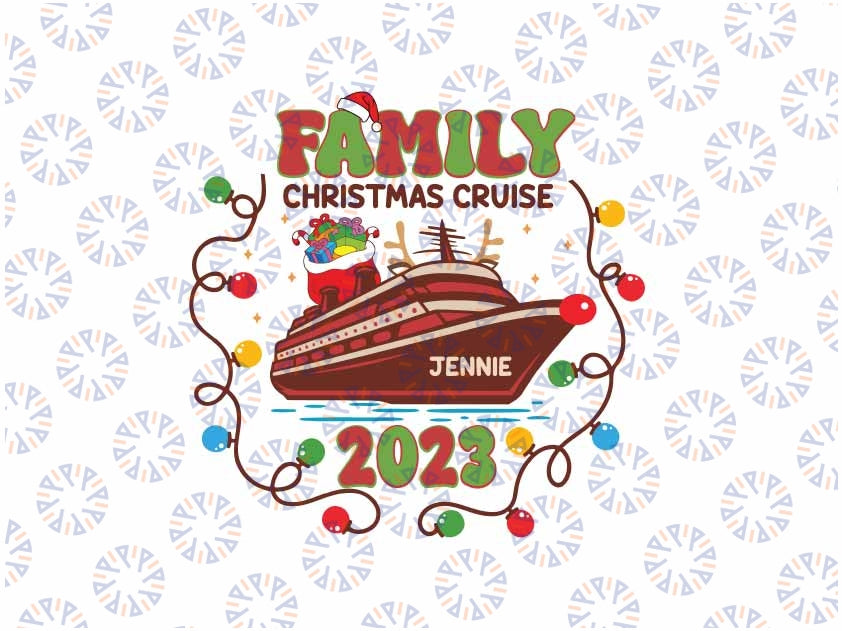 Personalized Name Family Christmas Cruise Svg, Christmas Cruise 2023 Light Svg, Christmas Friend Trip, Christmas Png, Digital Download