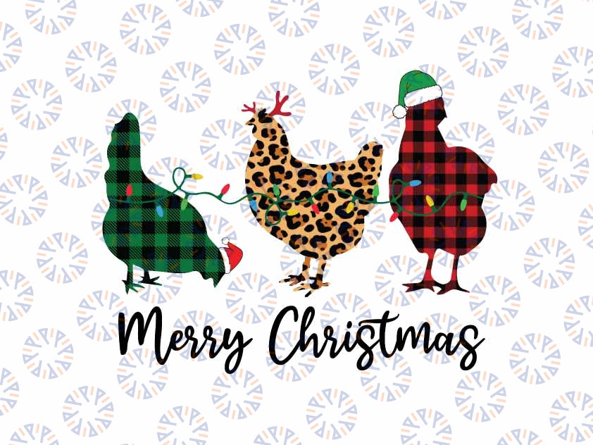 Christmas Chickens Png, Funny Chickens Christmas Leopard Png, Cute Farmer Png, Christmas Png, Digital Download