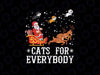 Cats For Everybody Christmas Cat Png, Funny Xmas Sa-nta With Reindeer Png, Christmas Png, Digital Download