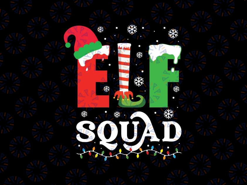 E-l-f Family Christmas Matching Svg, Xmas E-l-f Squad Snow Svg, Christmas Png, Digital Download