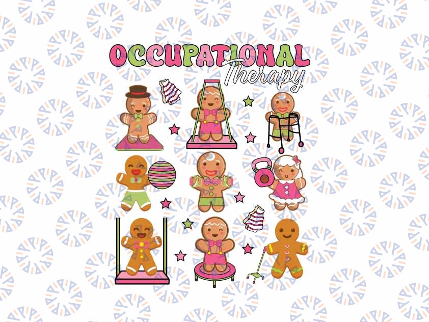 Ginger-bread Occupational Therapy OT OTA Therapist Christmas Png, Christmas Cookie Png, Christmas Png, Digital Download