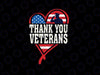 Thank You Veterans Day Memorial Day Partiotic Military Usa Svg, Us Veteran Love Flag Svg, Christmas Png, Digital Download