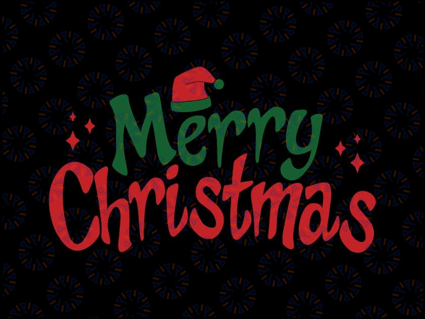 Merry Christmas Family Matching Svg, Christmas Santa Hat Svg,  Christmas Png, Digital Download