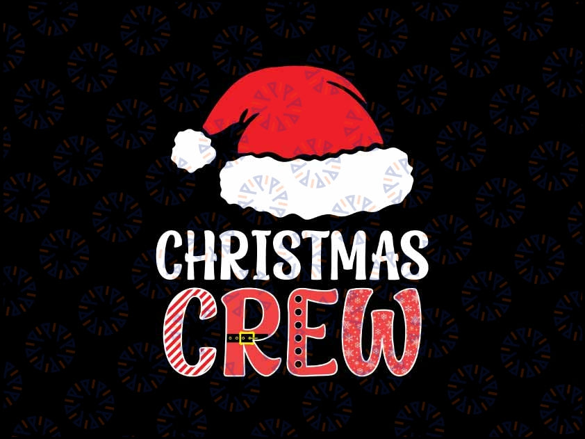 Cute Family Christmas Crew Png, Christmas Santa Hat Crew Png, Christmas Png, Digital Download