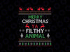 Merry Christmas Animal Filthy Ya Xmas Png, Retro Reindeer christmas Png, Christmas Png, Digital Download