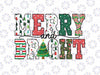 Retro Christmas png, Merry and Bright Png, Christmas Bells Png, Happy Holidays Christmas Tree Png, Christmas Png, Digital Download