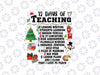 Teacher Christmas Png,12 Days of Teaching Christmas Png, Teacher Life Holiday Png, Christmas Png, Digital Download