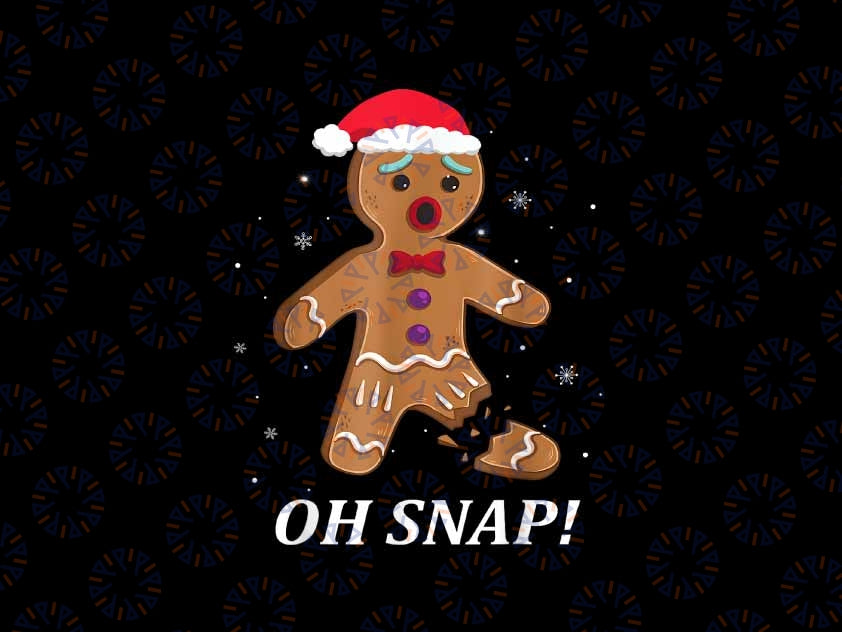 PNG ONLY Ginge-rbread Man Oh Snap Christmas Cookie Baking Team Png, Ginge-rbread Santa Hat Png, Christmas Png, Digital Download