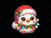 PNG ONLY Santa Hat Christmas Fairy Lights Chicken Png, Egg Santa Christmas Png, Christmas Png, Digital Download