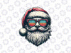 PNG ONLY Santa Face Retro Sunglasses Christmas Xmas Png, Santa Hat Man Png, Christmas Png, Digital Download