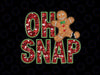 PNG ONLY Red Cheerful Sparkly Oh Snap Gingerbread Png, Christmas Cute Xmas Glitter Png, Christmas Png, Digital Download