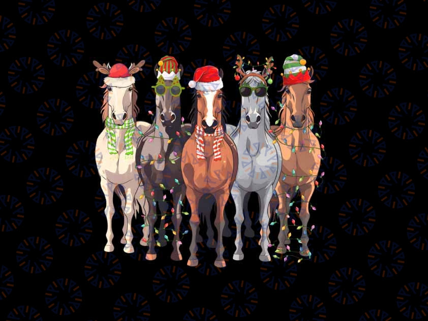 PNG ONLY Horses Christmas Png, Horse Lover Png, Christmas Png, Digital Download