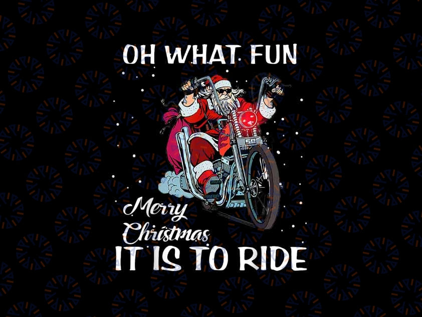 PNG ONLY Biker Santa Motorcycle Fan Merry Christmas Xmas Holidays Png, Christmas Png, Digital Download