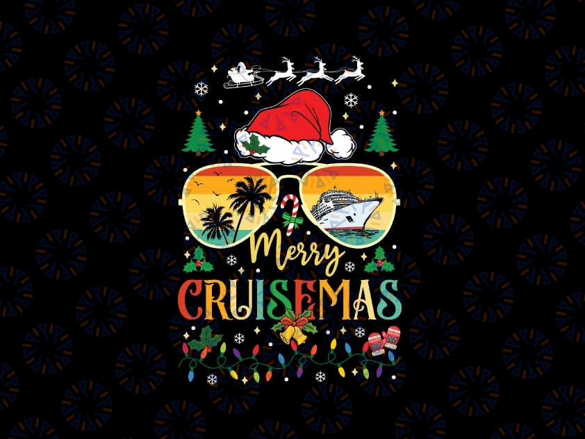 Merry Cruisemas Cruising Christmas Png, Christmas Cruise Trip 2023 Png, Christmas Png, Digital Download