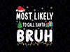 Most Likely To Call Santa Bruh Christmas Matching Family Svg, Christmas Snowflake Light Svg, Christmas Png, Digital Download