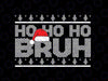 Ho Ho Ho Bruh Funny Christmas Holiday Png, Santa Hat Bruh Png, Christmas Png, Digital Download