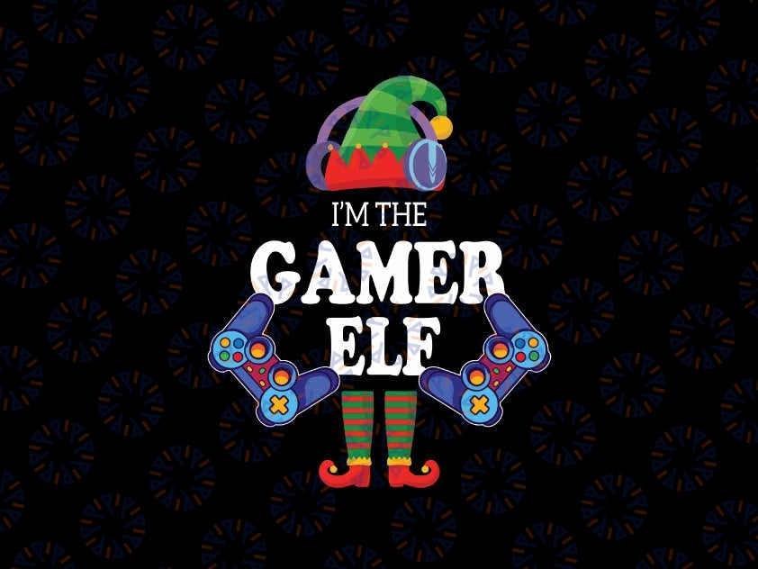 I'm Gamer El-f Funny Christmas Xmas Png, Holiday Elf Christmas Joystick Png, Christmas Png, Digital Download