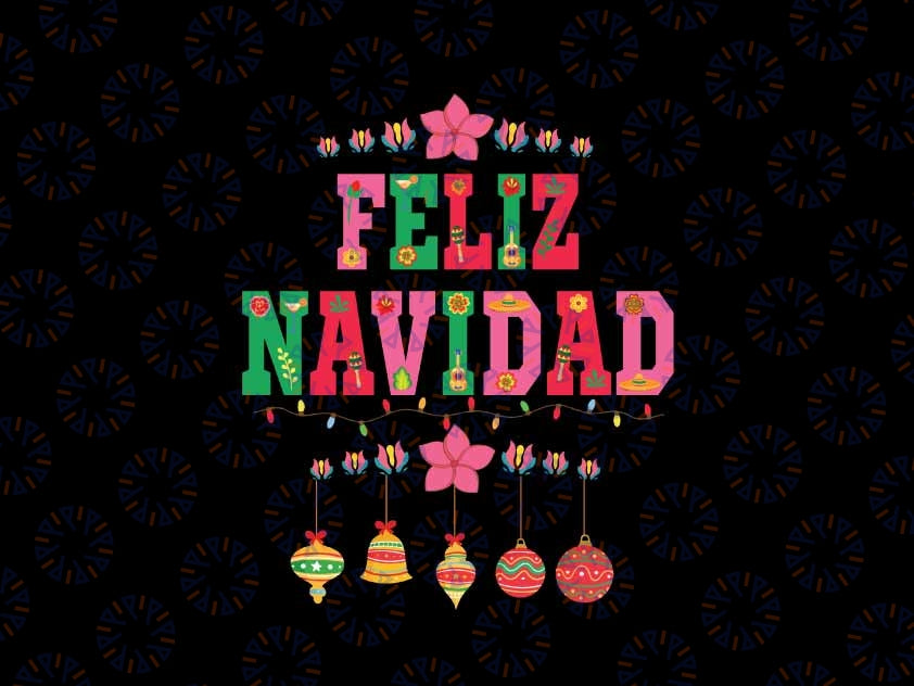 Feliz Navidad Mexican Christmas Png, Funny Xmas Lights Png, Christmas Png, Digital Download