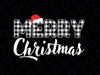 Merry Christmas Buffalo Black and White Plaid Png, Christmas Santa Hat Png, Christmas Png, Digital Download