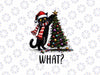 PNG ONLY Funny Naughty Black Cat Pushing Christmas Tree Over Cat What Png, Cat What Christmas Tree Png, Christmas Png, Digital Download