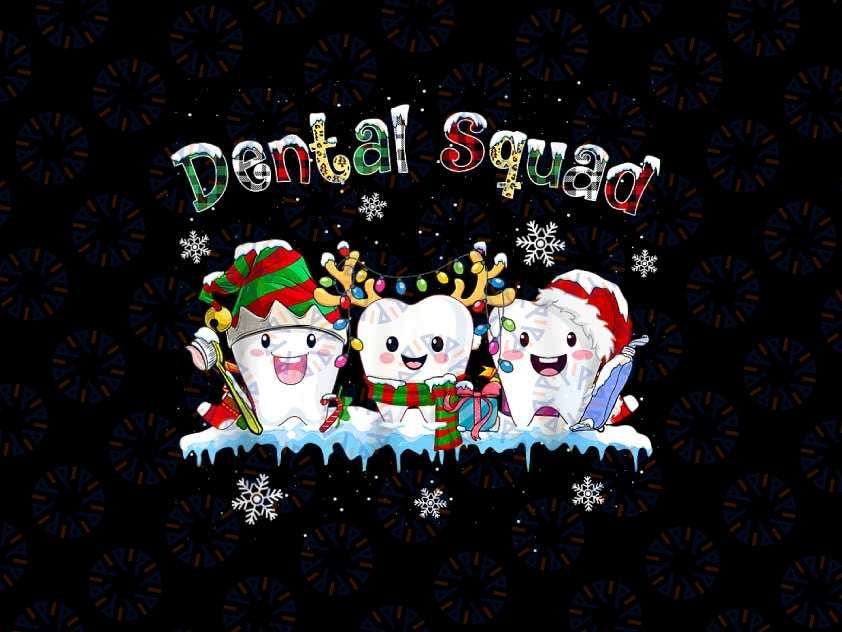 PNG ONLY Christmas Dental Squad Xmas Dentist Teeth Png, Funny Santa Teeth Png, Christmas Png, Digital Download