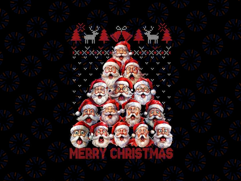 PNG ONLY Funny Christmas Santa Christmas Tree I Do It For The Hos Png, Xmas Santa Tree Png, Christmas Png, Digital Download