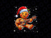 PNG ONLY Santa Ginger-bread Playing Guitar Christmas Instrument Png, Gingerbread Cookies Guitar Png, Christmas Png, Digital Download