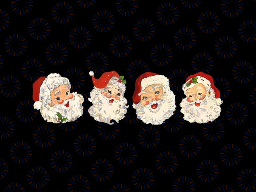 PNG ONLY Retro Cheerful Santa Merry Christmas Png, Vintage Xmas Santa Face Png, Christmas Png, Digital Download