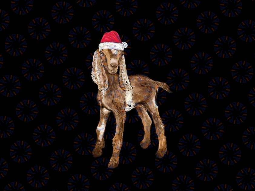 PNG ONLY Nubian Goat Christmas Merry Goatmas Png, Christmas Goat Santa Png, Christmas Png, Digital Download