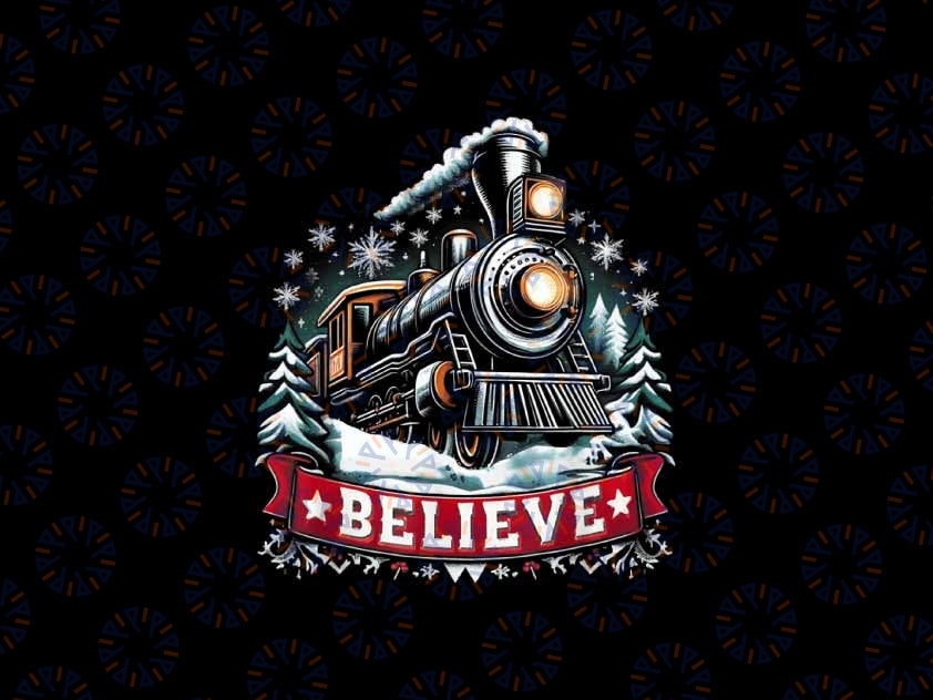 PNG ONLY Christmas North Pole Polar Express All Abroad Xmas Santa Png,  Christmas Train Believe Png, Christmas Png, Digital Download