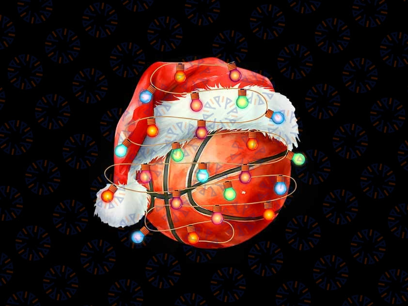 PNG ONLY Basketball Christmas Boy Apparel Png, Funny Santa Hat Sport Png, Christmas Png, Digital Download
