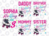 Personalized Roller Skating Birthday Png, Skate Birthday Png, Rolling Skates, Skating Birthday Png, Roller Skating Birthday