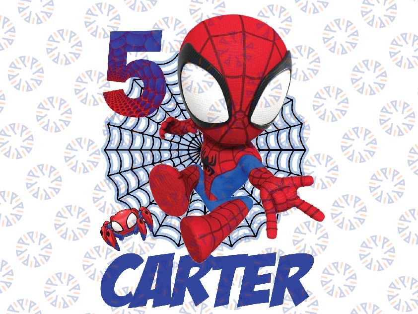 Personalized Spidey and His Amazing Friends Birthday Png, Boy's Spidey Birthday Png, Spidey Birthday Boy,  Digital Download