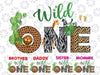 Personalized Wild One Bundle Family Design, Birthday Wild One PNG, Zoo Animal Safari Birthday, Wild Birthday,  Sublimations, Instant Download