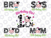 Personalized Family 1st Birthday Png, 1st Birthday  Png, Baby Cow Birthday Png, Family Farm Party Design, Instant Digital Download