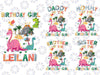 Personalized Dinosaur Family Birthday Png,Family Birthday Girl Png, Dinosaur Birthday Png,Party Girl Png,Cute Dinosaur Png, Digital Download