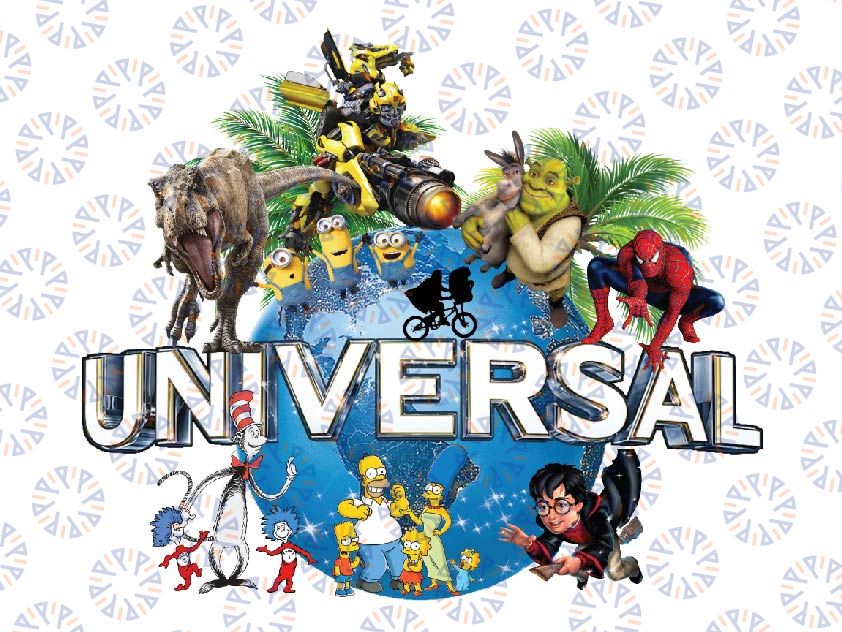 Colorful Spotlight Universal Studios Singapore Florida Png, Universal Studios Png digital file, Cartoon Character Png, Vacay Mode Png