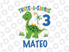 Personalized Name And Age Dinosaur Birthday Tree Png, Kids Birthday Png, Custom T-rex Birthday Png, Digital Download