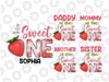 Personalized Name Sweet One Strawberry Birthday Png, Smash Cake Strawberry Birthday Png Only, Strawberry Family Matching, Digital Download