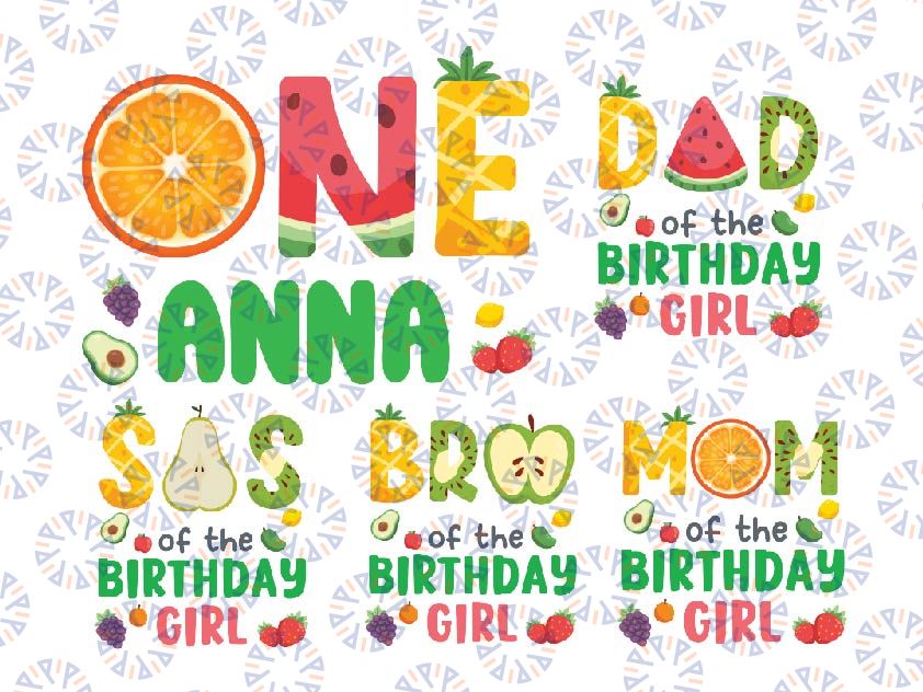 Personalized Name Fruit Png, Family Matching Fruit Birthday Png, Fruiti Tutti Birthday Party Png, Digital Download