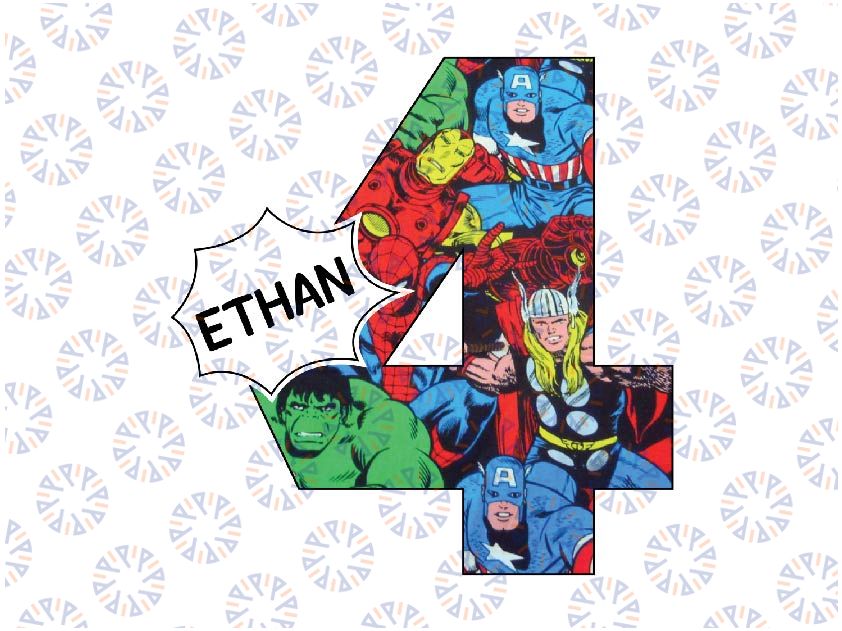 Personalized Name Age Superhero Birthday Png, Personalized Custom Birthday Gift For Son Daughter Png, Superhero Birthday Design Png, Digital Download